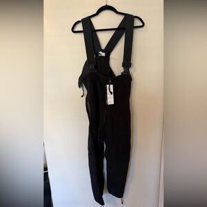 Polartec Fleece Bib Overalls | Small Short Black Insulated Cold Weather Overalls